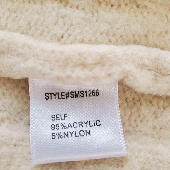 4SI3NNA: Wide Rib Midi Sweater Dress - size Medium in Ivory - Picture 15 of 16